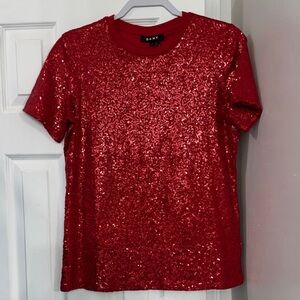 DKNY Sparkling Red Short Sleeve Tee